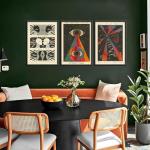 3Pcs Retro Hippie Wall Art 70's Psychedelic Eye Posters Wall Decor Meditation Inspirational Quote Prints Pictures Pop Art Style Spiritual Canvas Paintingfor Teen Bedroom Living Room Unframed