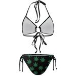htrewtregregre Swimsuits Cannabis Leaf Marijuana Herb Weed Bikini Set with Bra and Strappy Triangle Briefs for Women, Color1, Large