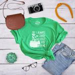 Womens I Always Carry A Little Pot with Me T Shirt Funny Saint Patricks Day Tee Funny T Shirts Saint Patrick's Day Tops for Women Cool 420 Top Women's Green 3XL