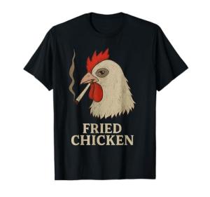 Weed Meme Funny Fried Chicken 420 Smoking Marijuana T-Shirt