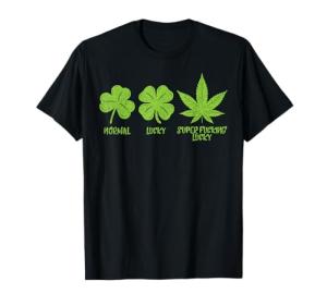 St Patricks Day Marijuana Shirt Lucky Weed Cannabis Stoner T-Shirt