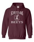 Go All Out X-Large Maroon Mens Schrute Farms Beets Sweatshirt Hoodie