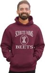 Go All Out X-Large Maroon Mens Schrute Farms Beets Sweatshirt Hoodie