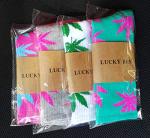 Weed Socks Marijuana Leaf Crew Socks for women 4 Pairs Pack Fit for shoe size 7-11