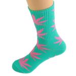 Weed Socks Marijuana Leaf Crew Socks for women 4 Pairs Pack Fit for shoe size 7-11