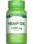 Nature's Truth Hemp Oil | 60 Softgels | 1400mg | Non-GMO & Gluten Free Supplement | Cold Pressed from Hemp Seeds