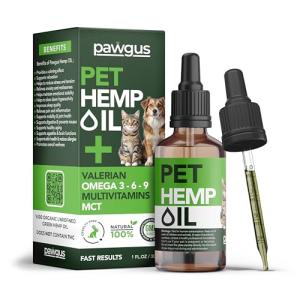 Pawgus Hemp Оil for Dogs Cats%100 Organic Advanced Calming Supplement, Helps Pets with Аnxiеty, Hyperactivity, Strеss, Аrthritis - Sеizures, Pain Relief - Skin Care - Storms, Fireworks - Canine