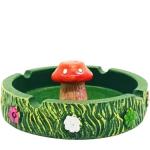 Neletao Cute Ash tray Cool Ashtrays for Weed Smokers & Bong Users, Fantastical Mushroom Ashtray Resin Ashtray Decor for Home Office, Ornament Gifts Red & Green