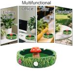 Neletao Cute Ash tray Cool Ashtrays for Weed Smokers & Bong Users, Fantastical Mushroom Ashtray Resin Ashtray Decor for Home Office, Ornament Gifts Red & Green