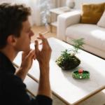 Neletao Cute Ash tray Cool Ashtrays for Weed Smokers & Bong Users, Fantastical Mushroom Ashtray Resin Ashtray Decor for Home Office, Ornament Gifts Red & Green