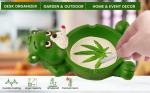 Trendy Zone Stoner Bear Polyresin Ashtray - Stylish 4"x6" Tabletop Cigarette and Cigar Ashtray for Modern Indoor and Outdoor Use - Portable Unique Design