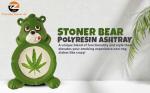 Trendy Zone Stoner Bear Polyresin Ashtray - Stylish 4"x6" Tabletop Cigarette and Cigar Ashtray for Modern Indoor and Outdoor Use - Portable Unique Design