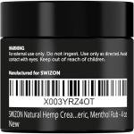 SWIZON Natural Hemp Cream for Muscles, Joints, Neck, Back, Elbows - Hemp Oil Muscle Relaxer Cream to Soothe Discomfort - Hemp Oil Extract Gel with Arnica, Msm, Turmeric, Menthol Rub - 4 oz