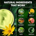 SWIZON Natural Hemp Cream for Muscles, Joints, Neck, Back, Elbows - Hemp Oil Muscle Relaxer Cream to Soothe Discomfort - Hemp Oil Extract Gel with Arnica, Msm, Turmeric, Menthol Rub - 4 oz