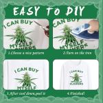 Dazoratix 420 Iron on Transfers - 20 Sheets Weed DTF Ready to Press 420 Heat Patches Bulk Green Leaf Marijuana Cannabis Stickers Vinyl Decals for T Shirts Clothes Bag Hat Pillow DIY Crafts Decorations