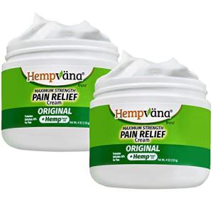 Hempvana Relief Cream 2 Pack with Seed Extract - Relieves Inflammation, Muscle, Joint, Back, Knee, Nerves and Arthritis – Made in USA 4oz Paraben Free, Vegan, Cruelty-Free As Seen On TV
