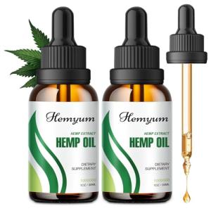 3-Pack Hemp Oil Drops High Potency Maximum Strength Focus Calm, Relaxation, Mood, Pure Extract, Immune System Support