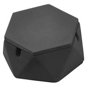 FREELOVE Concrete Ashtray with Lid & Stainless Steel Ashtrays, Cement Ash Tray Smoking Holder Indoor Smokeless Outdoor Windproof Patio Home Office Cool Decor(Dark Grey, Small)