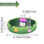 Neletao Cute Ash tray Cool Ashtrays for Weed Smokers & Bong Users, Fantastical Mushroom Ashtray Resin Ashtray Decor for Home Office, Ornament Gifts Green
