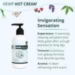 Zatural Hemp Hot Cream with Essential Oil Blend, Aloe, Hemp, and More (8oz Pump)