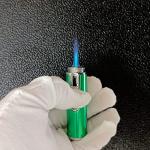 Butane Torch Lighter, Fengfang Metal All-in-One Tube Built-in Detachable Refillable Butane Torch Handheld Lighter (1 Pack Green)