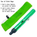 Butane Torch Lighter, Fengfang Metal All-in-One Tube Built-in Detachable Refillable Butane Torch Handheld Lighter (1 Pack Green)