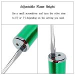 Butane Torch Lighter, Fengfang Metal All-in-One Tube Built-in Detachable Refillable Butane Torch Handheld Lighter (1 Pack Green)