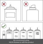 Butane Torch Lighter, Fengfang Metal All-in-One Tube Built-in Detachable Refillable Butane Torch Handheld Lighter (1 Pack Green)