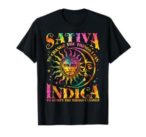 Sativa To Change The Things I Can Indica Cannabis Weed T-Shirt