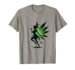 Vintage Retro Weed Fairy Marijuana Fantasy Leaf Stoner Pot Smoker Cannabis T-Shirt, Small, Grey