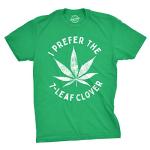Mens I Prefer The 7 Leaf Clover T Shirt Funny Saint Patricks Day Marijuana Tee Funny T Shirts Saint Patrick's Day Apparel for Men Cool 420 Short Sleeve Green S