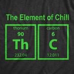 Mens The Element of Chill T Shirt Funny Science THC 420 Marijuana Tee Funny T Shirts Sarcastic Apparel for Men Cool Science Short Sleeve Novelty Tees for Black - XL