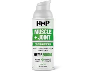 HMP BRANDS Hemp Cream Muscle & Joint Support 2000MG Hemp Discomfort Relief Formula w Menthol Ideal for Knee Muscle Joint Back Shoulder Elbow Maximum Joint Support, Natural Formula Made in USA 2.1oz