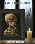 Skeleton Smoking Weed by Vincent Van Gogh 11x14 Unframed Print – Macabre Yet Humorous Gothic Art, Morbidly Rebellious Post-Impressionist Expressionist Decor, Creepy Halloween Dark Humor Aesthetic