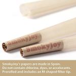 SmokyJoy 50 Pack 1 1/4 Size Cones - Pre Rolling Rolled Preroll Papers with Filter Tips and Packing Tubes Included