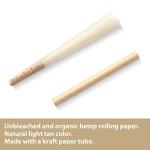 SmokyJoy 50 Pack 1 1/4 Size Cones - Pre Rolling Rolled Preroll Papers with Filter Tips and Packing Tubes Included