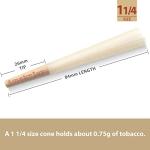 SmokyJoy 50 Pack 1 1/4 Size Cones - Pre Rolling Rolled Preroll Papers with Filter Tips and Packing Tubes Included