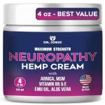 Dr. JOEL'S Neuropathy Nerve Relief Cream - Organic Neuropathy Support Cream for Feet, Hands, Legs and Toes - 4 OZ Value Pack- Made in USA