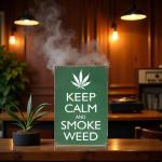 Keep Calm And Smoke Weed Vintage Metal Sign
