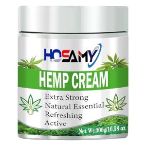 Hemp Cream with Hemp Seed Oil,Soothing & Cooling Moisturizer Gel for Dry Skin on Neck,Shoulders,Back & Knees,Non-Greasy Intensive Body Lotion & Fast-Absorbing Hand Cream for Women & Men 10.56 oz
