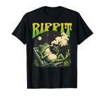 Rippit Frog Smoking Moon Weed Marijuana Funny Frog Cannabis T-Shirt