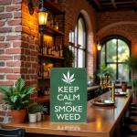Keep Calm And Smoke Weed Vintage Metal Sign