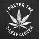 Mens I Prefer The 7 Leaf Clover T Shirt Funny Saint Patricks Day Marijuana Tee Funny T Shirts Saint Patrick's Day Apparel for Men Cool 420 Short Sleeve Black XL