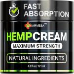 Hemp Cream - Maximum Strength Lotion - Gel with Arnica, Glucosamine, MSM, Menthol, Aloe Vera, Hemp Oil, Turmeric - Fast Absorption, Long-Lasting, Non-Greasy, Pleasant Scent, Lightweight - 4 oz