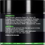 Hemp Cream - Maximum Strength Lotion - Gel with Arnica, Glucosamine, MSM, Menthol, Aloe Vera, Hemp Oil, Turmeric - Fast Absorption, Long-Lasting, Non-Greasy, Pleasant Scent, Lightweight - 4 oz