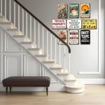 Funny Weed Tin Sign Wall Decor - 12x8 Inch Metal Retro Marijuana Wall Art for Smoke Room, Man Cave, Lounge, Gift for Stoners and 420 Lovers