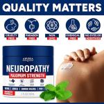 Neuropathy Cream - Maximum Strength - Arnica, MSM, Hemp Seed Oil, Ginkgo Biloba, Capsaicin - Non-Greasy with Cooling Effect - Value Pack - Natural Ingredients - Formulated in USA