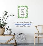 Smoking Weed Stoner Room Decor - Good Vibes Only Sign - Smoking Marijuana Hippie Room Decor - Groovy Cannabis Art for Pot Smoker, Pot Head, Hipster - Trippy Decoration for Stoners - Boho-chic Wall Art