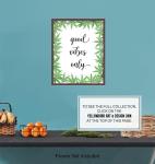 Smoking Weed Stoner Room Decor - Good Vibes Only Sign - Smoking Marijuana Hippie Room Decor - Groovy Cannabis Art for Pot Smoker, Pot Head, Hipster - Trippy Decoration for Stoners - Boho-chic Wall Art