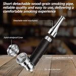 Scotte Classic Pipe Set, 2 PCS Potable Pipe with Pipe Screen, Clean Brush, 3 IN 1 Scraper Tool, Mini Pipe and Pipe Accessories Kit for Pipe Beginners and Lovers